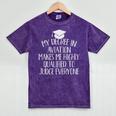 Aviation Major Graduation Premium Mineral Wash Tshirts Mineral Purple