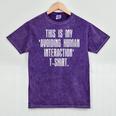 This Is My Avoiding Human Interaction Anti Social Introvert Mineral Wash Tshirts Mineral Purple
