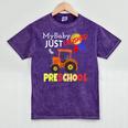 My Baby Just Crushed Preschool Graduation Mineral Wash Tshirts Mineral Purple