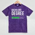 Bachelors Degree Loading College Student Graduation Mineral Wash Tshirts Mineral Purple