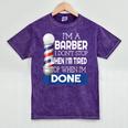 Barber Stylist Barber College Graduation Mineral Wash Tshirts Mineral Purple