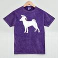 Basenji Graduation Dog Graduate Mineral Wash Tshirts Mineral Purple