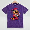 Bearded Dragon Graduation Kindergarten Elementary Girl Boy Mineral Wash Tshirts Mineral Purple