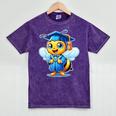 Bee Graduation Cute Kindergarten Elementary High School Mineral Wash Tshirts Mineral Purple