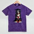 Bernese Mountain Dog Graduation Cap Graduate Training School For Men Women Girls Kids Mineral Wash Tshirts Mineral Purple