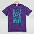 Best Dog Walker Ever Graduation New Shirt Dog Lover Mineral Wash Tshirts Mineral Purple