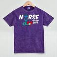 Best Nurse Graduation- RN Nurse Established 2019 LPN Mineral Wash Tshirts Mineral Purple