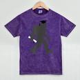 Bigfoot Graduate Shirt Cute Sasquatch Graduation Mineral Wash Tshirts Mineral Purple
