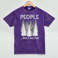 Bigfoot People Not a Big Fan Sasquatch Introvert Mineral Wash Tshirts Mineral Purple