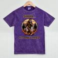 Bigfoot Sasquatch Lover Introvert Antisocial Humor Mineral Wash Tshirts Mineral Purple