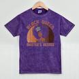 Black Queen With a Masters Degree Melanin Girls Graduation Mineral Wash Tshirts Mineral Purple