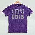 Blue & Grey Class Of 2018 Senior Graduation T Shirt Mineral Wash Tshirts Mineral Purple