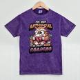 Book Lover Owl Reading Books Introvert Bookworm Mineral Wash Tshirts Mineral Purple