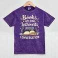 Books Helping Introverts Avoid Conversation Introvert Mineral Wash Tshirts Mineral Purple