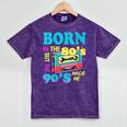 Born In The 80's But 90's Made Me Nostalgia Cassette Tape Mineral Wash Tshirts Mineral Purple