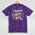 Born In The 80s Raised In The 90s Nostalgia Retro Lovers Mineral Wash Tshirts Mineral Purple