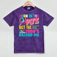Born In The 90's But The 2000's Raised Me Y2K Nostalgia Mineral Wash Tshirts Mineral Purple