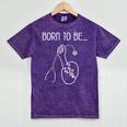 Born To Be a Nurse Doctor Graduation T-Shirt Mineral Wash Tshirts Mineral Purple