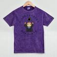 Boys Girls Kindergarten Graduate Sloth Graduation Cap Mineral Wash Tshirts Mineral Purple