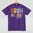 Bruh We Out 3rd Graders Third Grade Graduation Mineral Wash Tshirts Mineral Purple