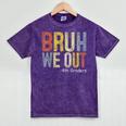 Bruh We Out 4th Graders Fourth Grade Graduation Class 2024 Mineral Wash Tshirts Mineral Purple