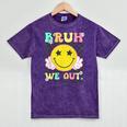 Bruh We Out 5th Graders Fifth Grade Graduation Class 2025 Mineral Wash Tshirts Mineral Purple