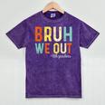Bruh We Out 6th Graders Second Grade Graduation Mineral Wash Tshirts Mineral Purple