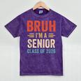 Bruh I'm A Senior Class Of 2026 Graduation Senior 2026 Mineral Wash Tshirts Mineral Purple