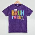 Bruh I'm Out Senior Graduation Mineral Wash Tshirts Mineral Purple