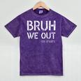 Bruh We Out Last Day Of School Boy Girl 5th Grade Graduation Mineral Wash Tshirts Mineral Purple