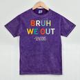 Bruh We Out Seniors Graduation Senior Graduate Mineral Wash Tshirts Mineral Purple