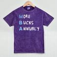 More Bucks Annually MBA Graduation Shirt Mineral Wash Tshirts Mineral Purple