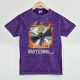 Buffering Glitched CD On Fire 2000s Nostalgia Mineral Wash Tshirts Mineral Purple