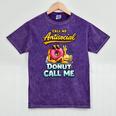 Call Me Antisocial Donut Pun Introvert Quote Mineral Wash Tshirts Mineral Purple