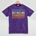 Camera Lover Introverted But Willing To Discuss Photography Mineral Wash Tshirts Mineral Purple Camera Lover Introverted But Willing To Discuss Photography Mineral Wash Tshirts Mineral Purple