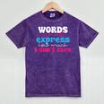Words Cannot Express How Much I Don't Care Introvert Mineral Wash Tshirts Mineral Purple