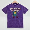 Cant Hear You Im Gaming Introvert Gamer Antisocial Raglan Baseball Tee Mineral Wash Tshirts Mineral Purple