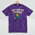 Cant Hear You Im Gaming Introvert Gamer Antisocial Mineral Wash Tshirts Mineral Purple