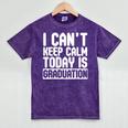 I Can't Keep Calm Today Is Graduation Shirt For Grade 2018 Mineral Wash Tshirts Mineral Purple