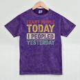 I Can't People Today I Peopled Yesterday Introvert Mineral Wash Tshirts Mineral Purple