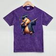 Capybara Graduation Dabbing Capy Wearing Graduate Gown Mineral Wash Tshirts Mineral Purple