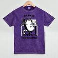 Cat With Coffee On Computer Go Away I'm Introverting Mineral Wash Tshirts Mineral Purple