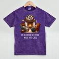 Cat Lover I'd Rather Be Home With My Cats Introvert Cozy Mineral Wash Tshirts Mineral Purple Cat Lover I'd Rather Be Home With My Cats Introvert Cozy Mineral Wash Tshirts Mineral Purple