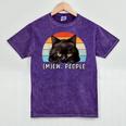 Cat Pun Introvert Anti Social Ew People Kitty Mineral Wash Tshirts Mineral Purple