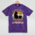 Cats Coffee & 3 People Tee Cute Font Introvert Humor Mineral Wash Tshirts Mineral Purple Cats Coffee & 3 People Tee Cute Font Introvert Humor Mineral Wash Tshirts Mineral Purple