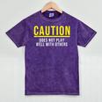 Caution Does Not Play Well With Others Introvert Mineral Wash Tshirts Mineral Purple Caution Does Not Play Well With Others Introvert Mineral Wash Tshirts Mineral Purple