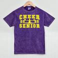 Cheerleading Senior Night Cheer Senior 2025 Graduation 10 Mineral Wash Tshirts Mineral Purple