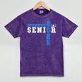 Cheerleading Senior Night Cheer Senior 2025 Graduation 23 Mineral Wash Tshirts Mineral Purple