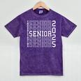 Cheerleading Senior Night Cheer Senior 2025 Graduation 38 Mineral Wash Tshirts Mineral Purple