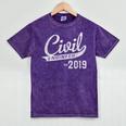 Civil Engineer Est 2019 Graduation Mineral Wash Tshirts Mineral Purple